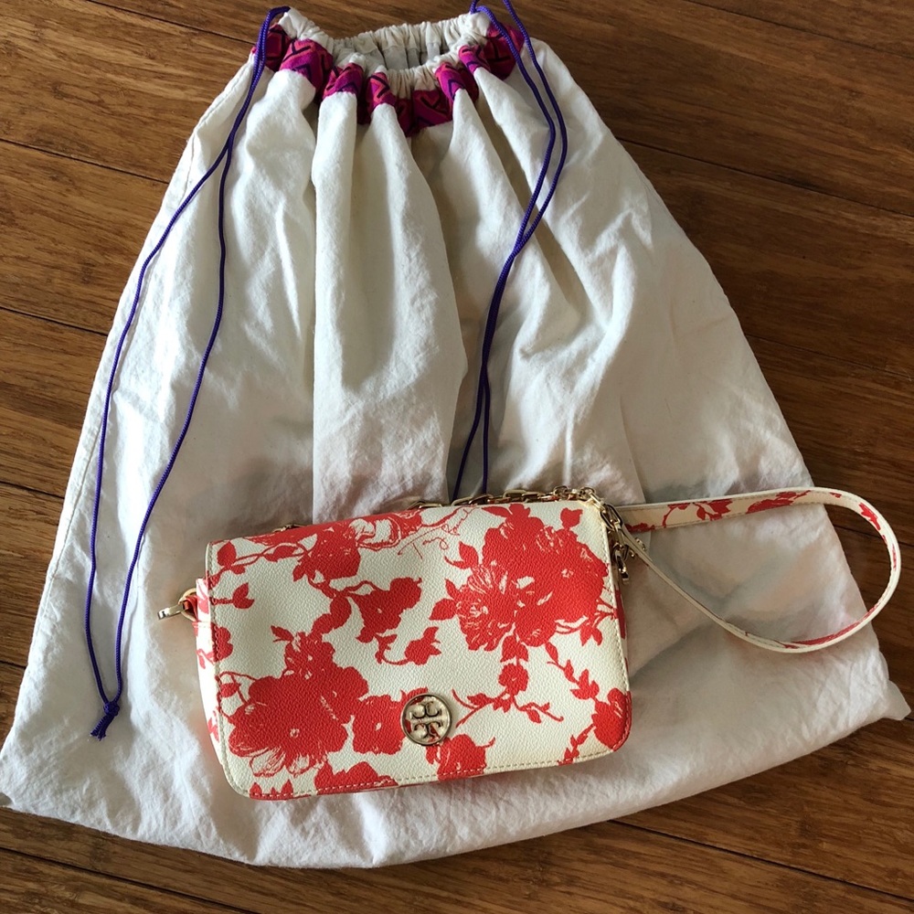 Tory Burch floral crossbody on chain